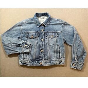 Scotch Soda Amsterdam Denim Trucker Jacket Medium Wash Classic Fit Women S